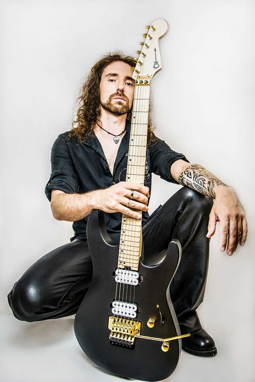 Tino Hevia endorser of Charvel Guitars with Reveal